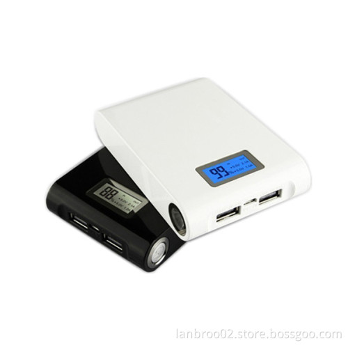 Mobile Power Bank with LCD Display and LED Lighting